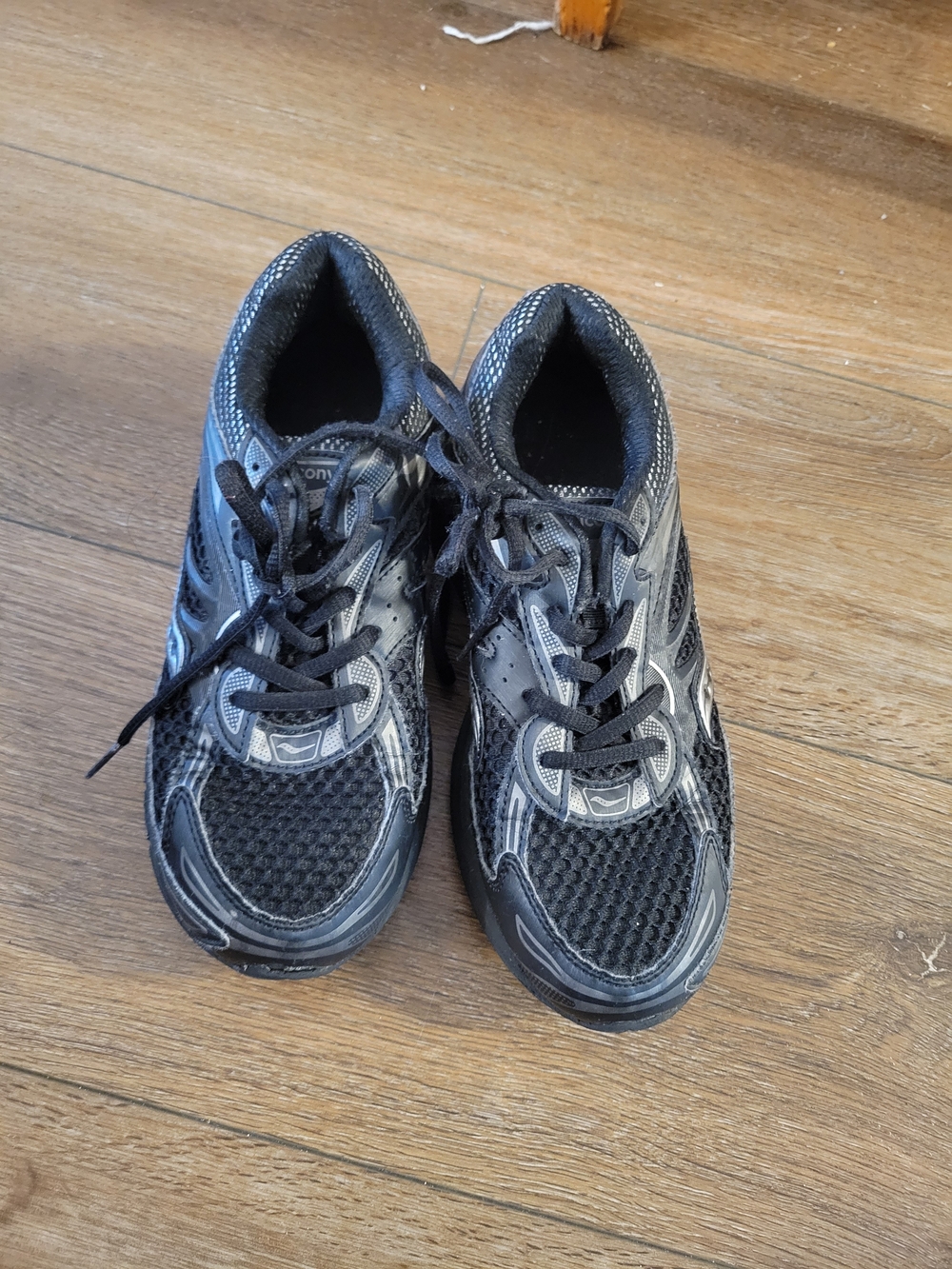 Saucony Black and Gray Kids Athletic Sneakers
